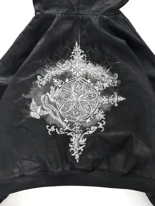 STAINED GLASS WAXED DENIM JACKET