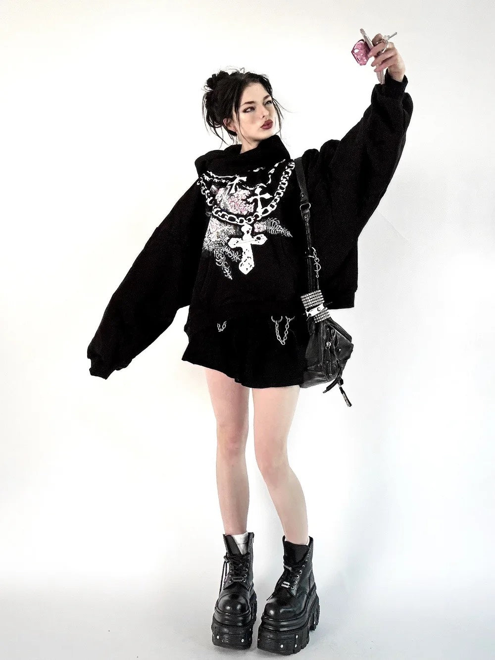 MIDNIGHT BLOSSOM LOKI HOODIE - 1/1