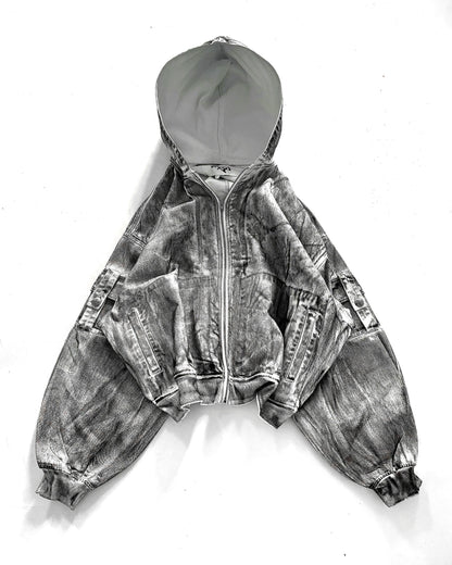 WHITE STALLION WAXED MUD DENIM JACKET - 1/1