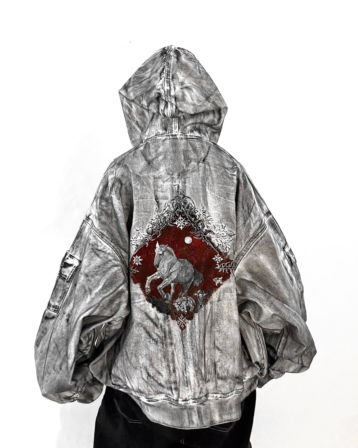 WHITE STALLION WAXED MUD DENIM JACKET - 1/1