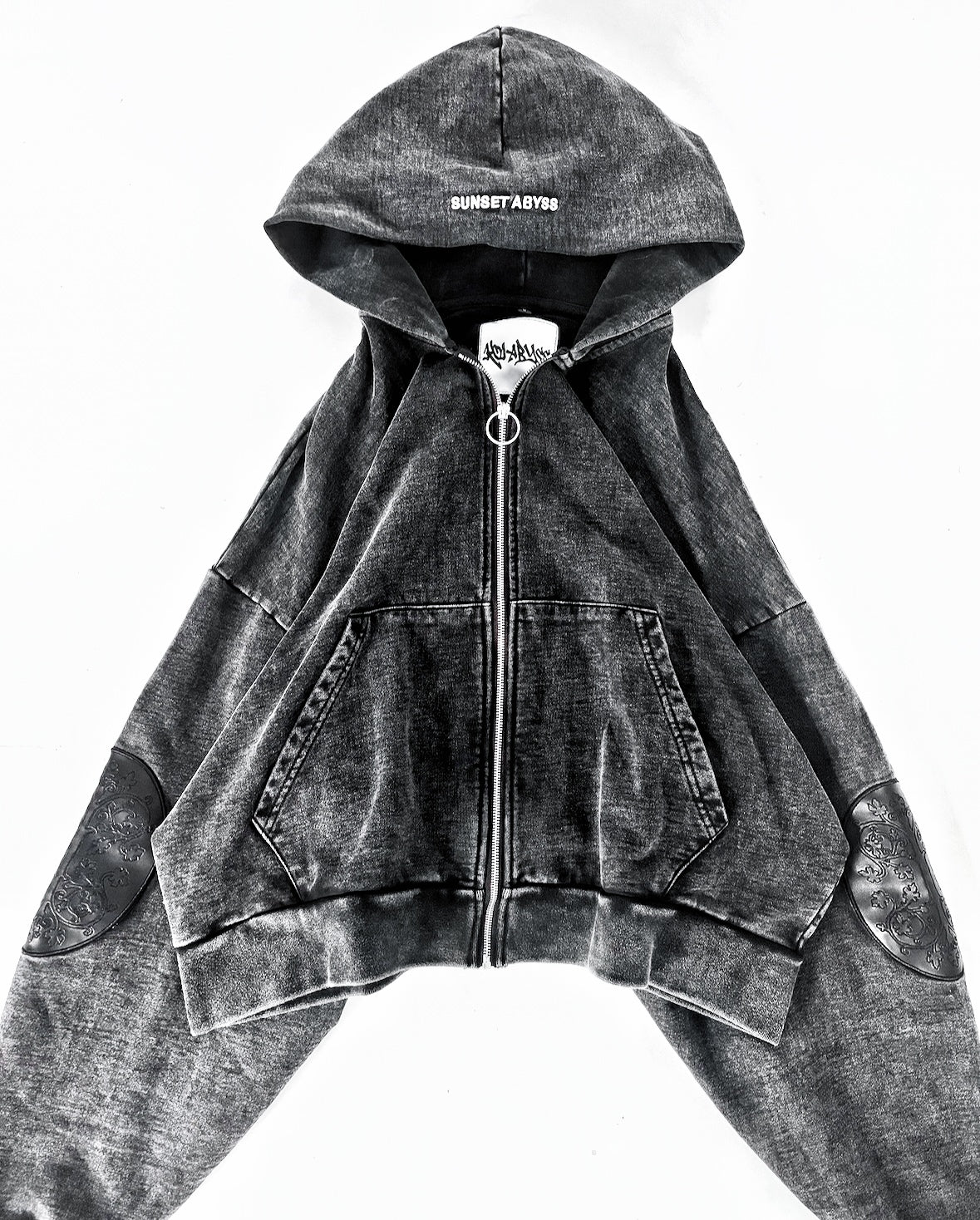 LEATHER PATCH ESSENTIAL ZIP-UP