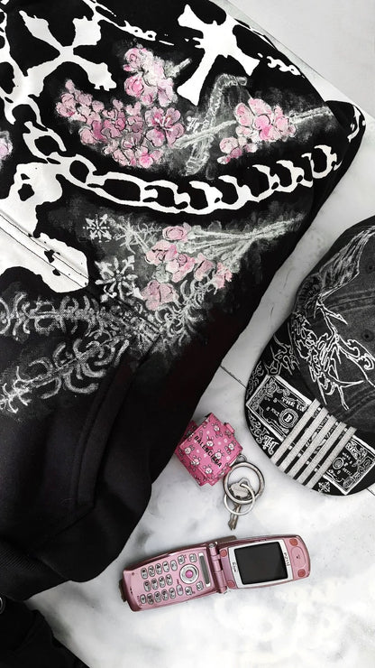 MIDNIGHT BLOSSOM LOKI HOODIE - 1/1